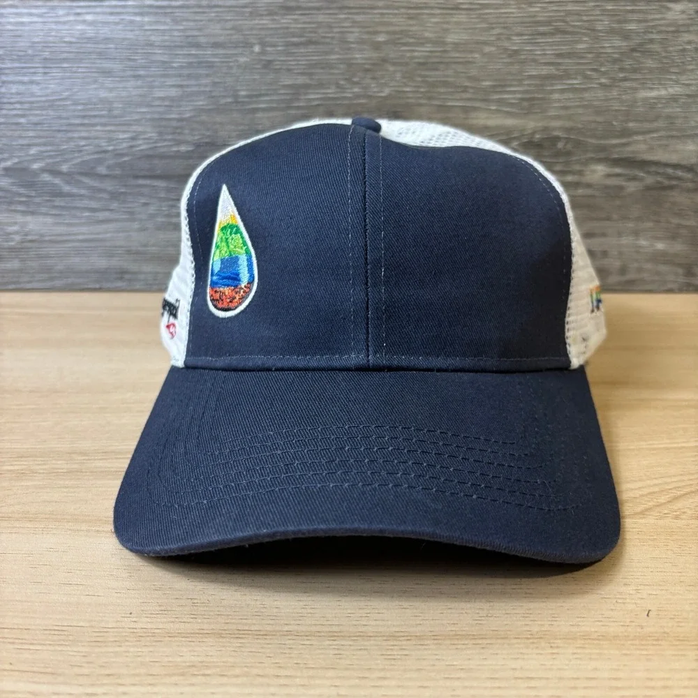 DOW Hat Cap Snap Back‎ Blue Irrigation Fingerprint Adjustable